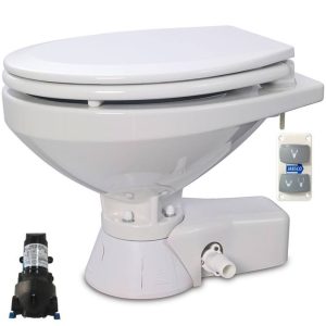 Quiet Flush Regular 12V Electric Toilet + Pump