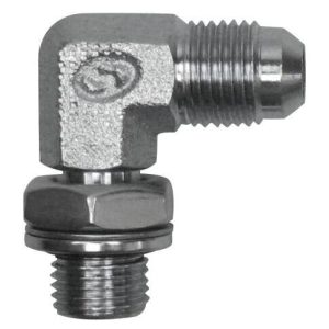 Swivel elbow fitting - M G1/4 CYL - M JIC 9/16 stainless steel with gasket