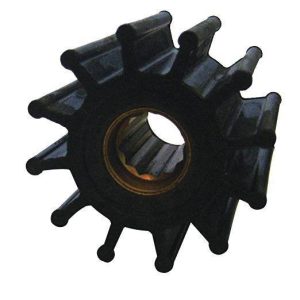 Neoprene turbine ø16mm, grooved shaft, 10 blades ø57mm